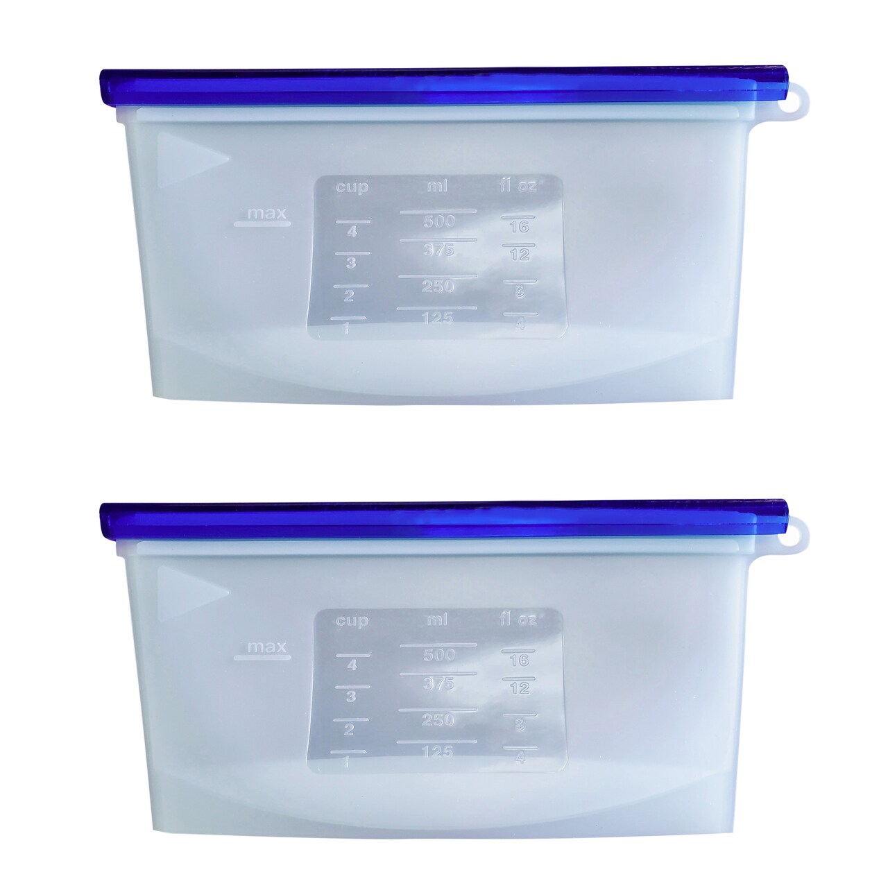 7Penn Silicone Food Storage Bag 500mL - 2pk 7.75 x 4in Reusable Food Bags